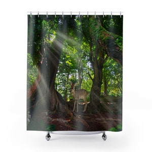 Forest Shower Curtains | Forest Bathroom Decor | Forest Decor | Forest Shower | Forest Theme Decor | Botanical Bath Decor | Forest Kids Bath