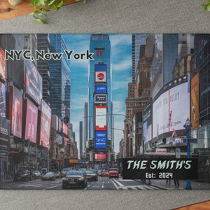 Personalized Glass Cutting Board, New York,Kitchen Gift for Mom, Charcuterie Serving Board, Housewarming Gift, Anniversary Gift, Platter