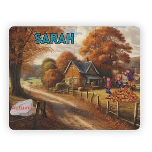 Personalized Kids Puzzle, 30-Piece, Autumn,  Personalized Gift for kids, Birthday Gift for Kids, Puzzle Gift for Kids, Puzzle Gift for Kids