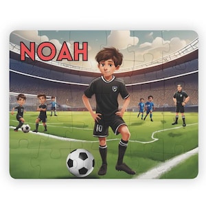 Personalized Kid Puzzle, 30-Piece, Soccer,Personalized Puzzle for Boys, Personalized Gift for Boys, Birthday Gift for Boys, Gift for Son