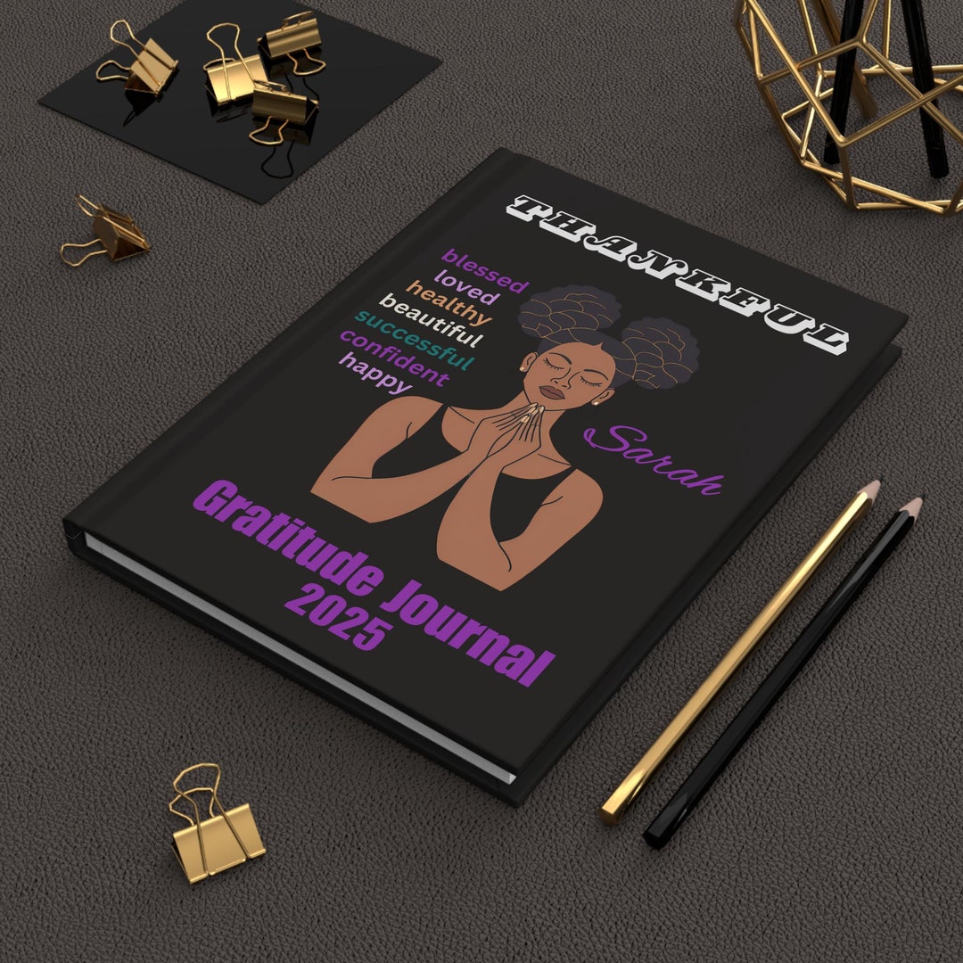 2026 Personalized Gratitude Journal, Hardcover, African American ...