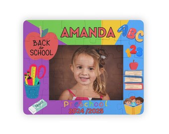 Personalized Photo Kids' Puzzle, 30-Piece, Back to School, Preschool, Kindergarten, First Grade, Personalized Puzzles for Kids, Puzzle Gift