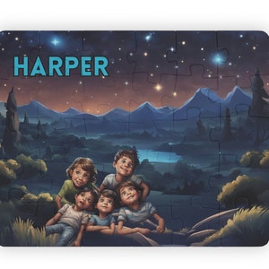 Personalized Kids Puzzle, 30-Piece, Starry Night Puzzle, Personalized Puzzle Gift for Kids, Personalized Gift for Kids, Unique Gift for Kids