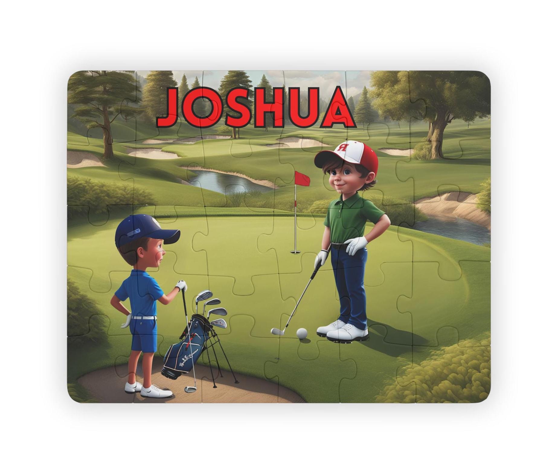Personalized Boys Golf Puzzle, 30-Piece, Personalized Puzzle for Boys, Personalized Gift for Boys, Birthday Gift for Boys, Gift for Son