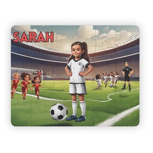 Personalized Kids Puzzle,30 pcs, Soccer,Personalized Puzzle for Girls, Personalized Gift for Girl, Birthday Gift for Girl, Gift for Daughter