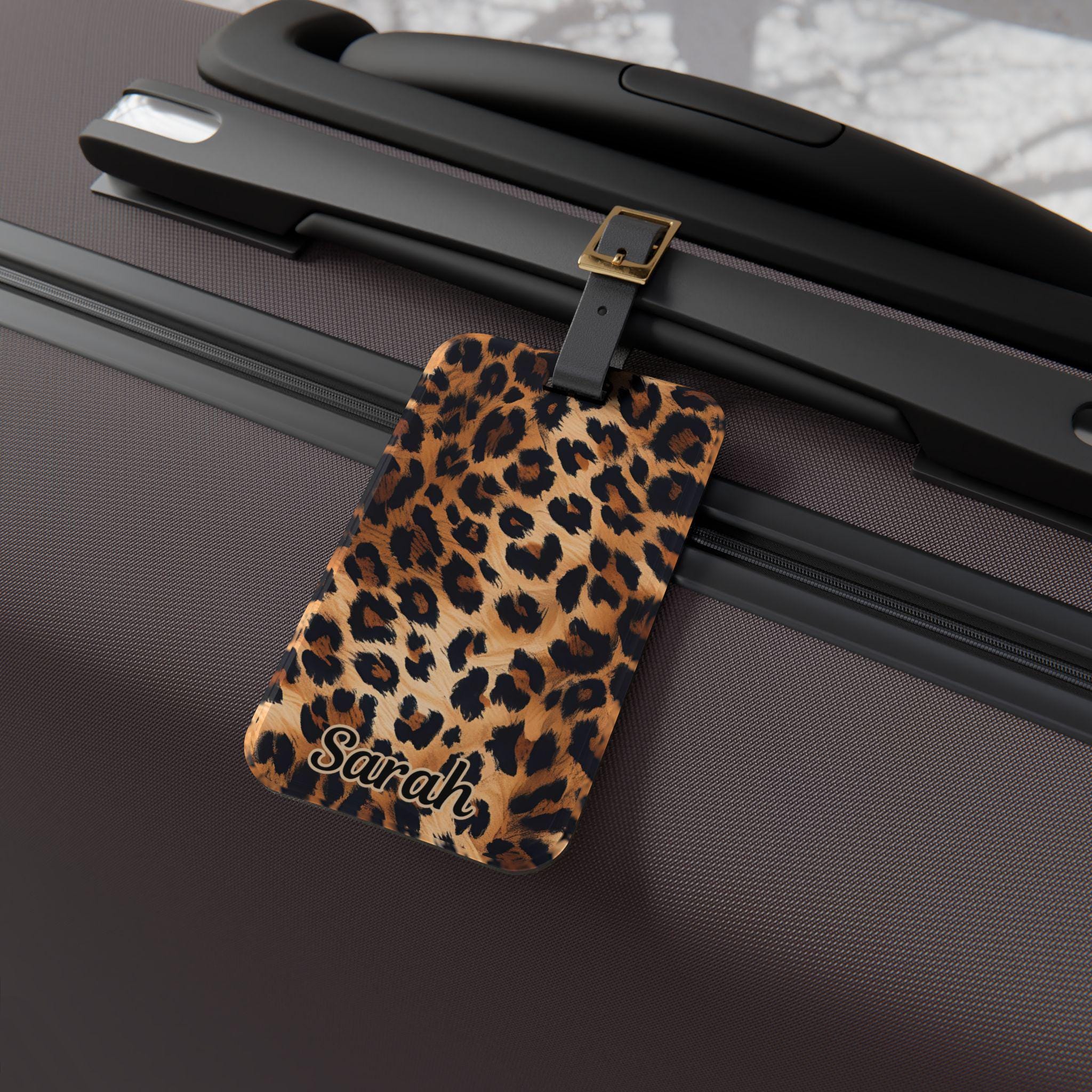 Personalized Leopard Print Luggage Tag