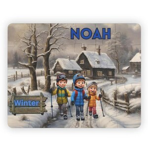 Personalized Kids Puzzle, 30-Piece, Winter,  Personalized Gift for kids, Birthday Gift for Kids, Puzzle Gift for Kids, Puzzle Gift for Kids