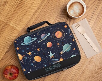 Personalized Kids Lunch Bag, Space Lunch Bag, Unique Gift for Kids, Back to School Gift, Personalized Gift for Kids, Custom Gift for Kids