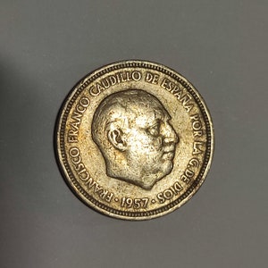 5 PESETAS 1957 SPAIN