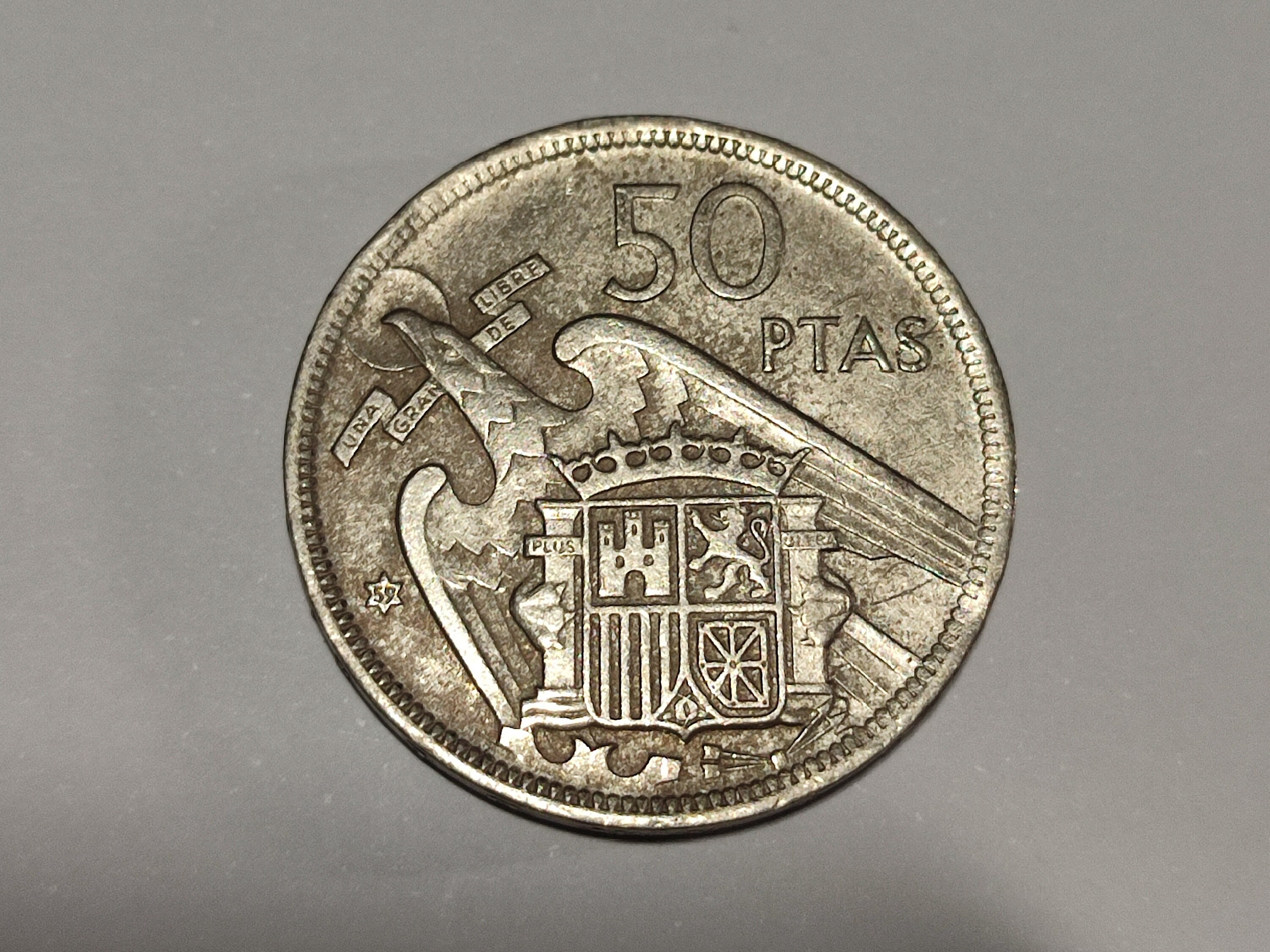 【スペイン硬貨】50PTAS 25PTAS 1957 1957 50 pesetas - Etsy 日本