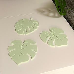Monstera Leaves Coasters 3D Digital Print File