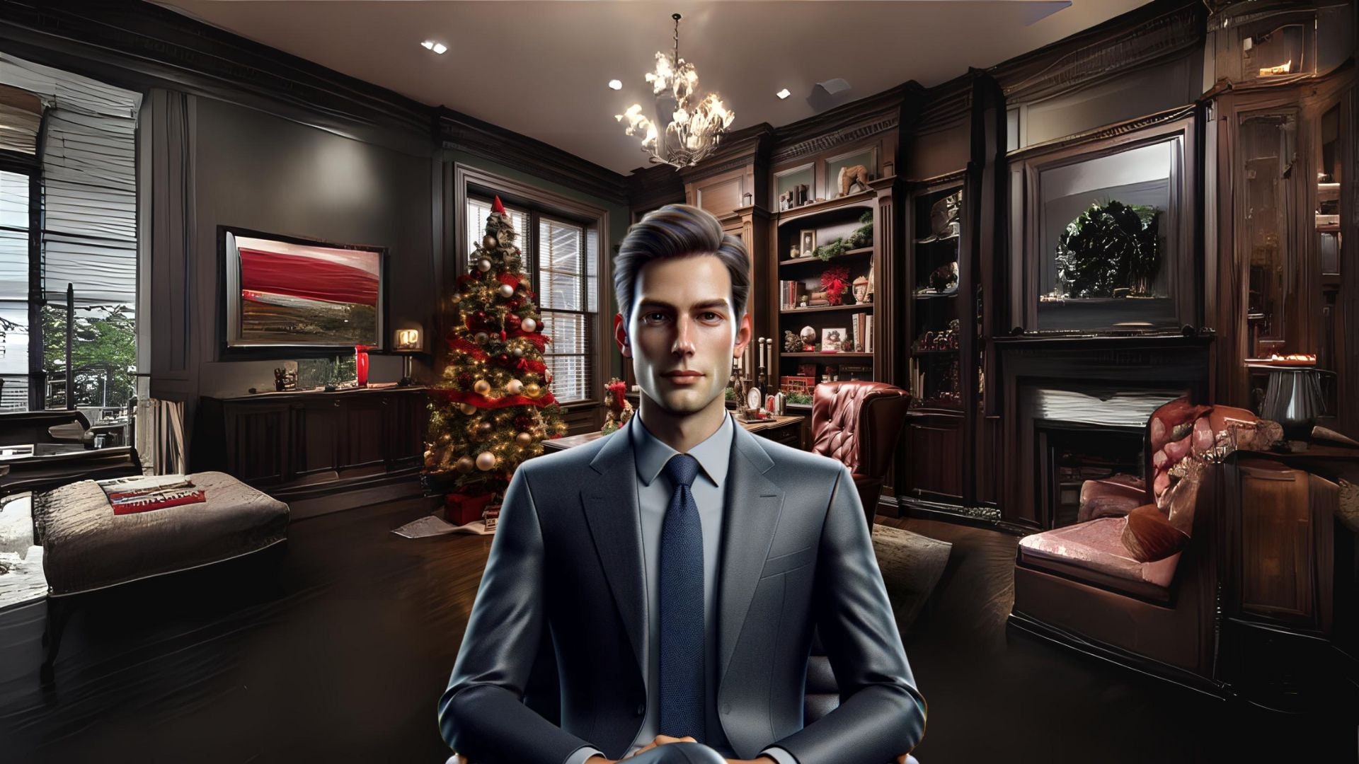 Christmas Office Zoom Backgrounds 19 Merry