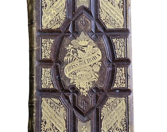 1874 Antiquarian Leather Bound Book Cross and Crown JAMES McCABE