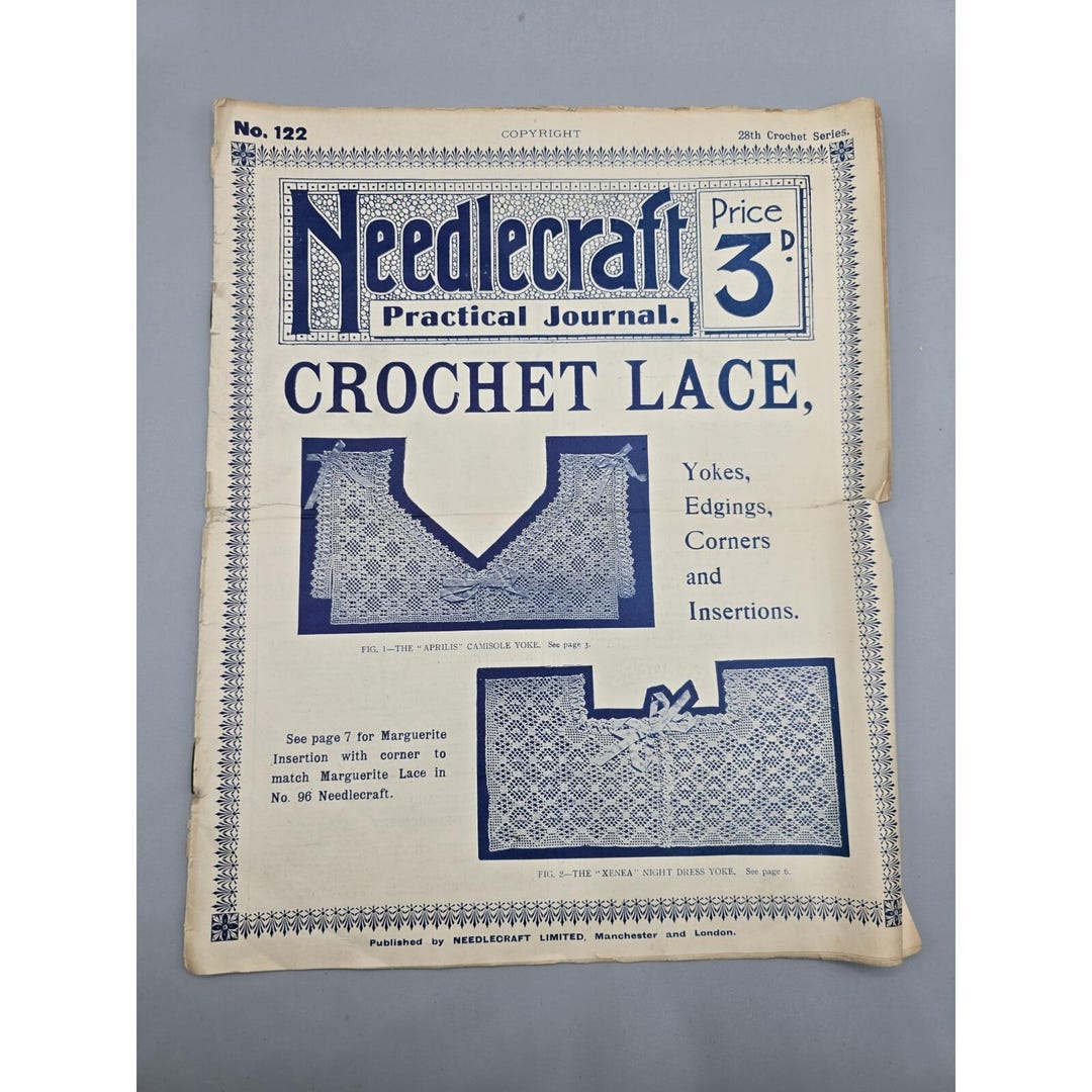 VTG Needlecraft Practical Journal, Crochet Lace No. 122 - Etsy