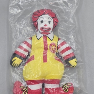 Vintage 1984 McDonald&#39;s Ronald McDonald Plush Stuffed Cloth Doll New In Package