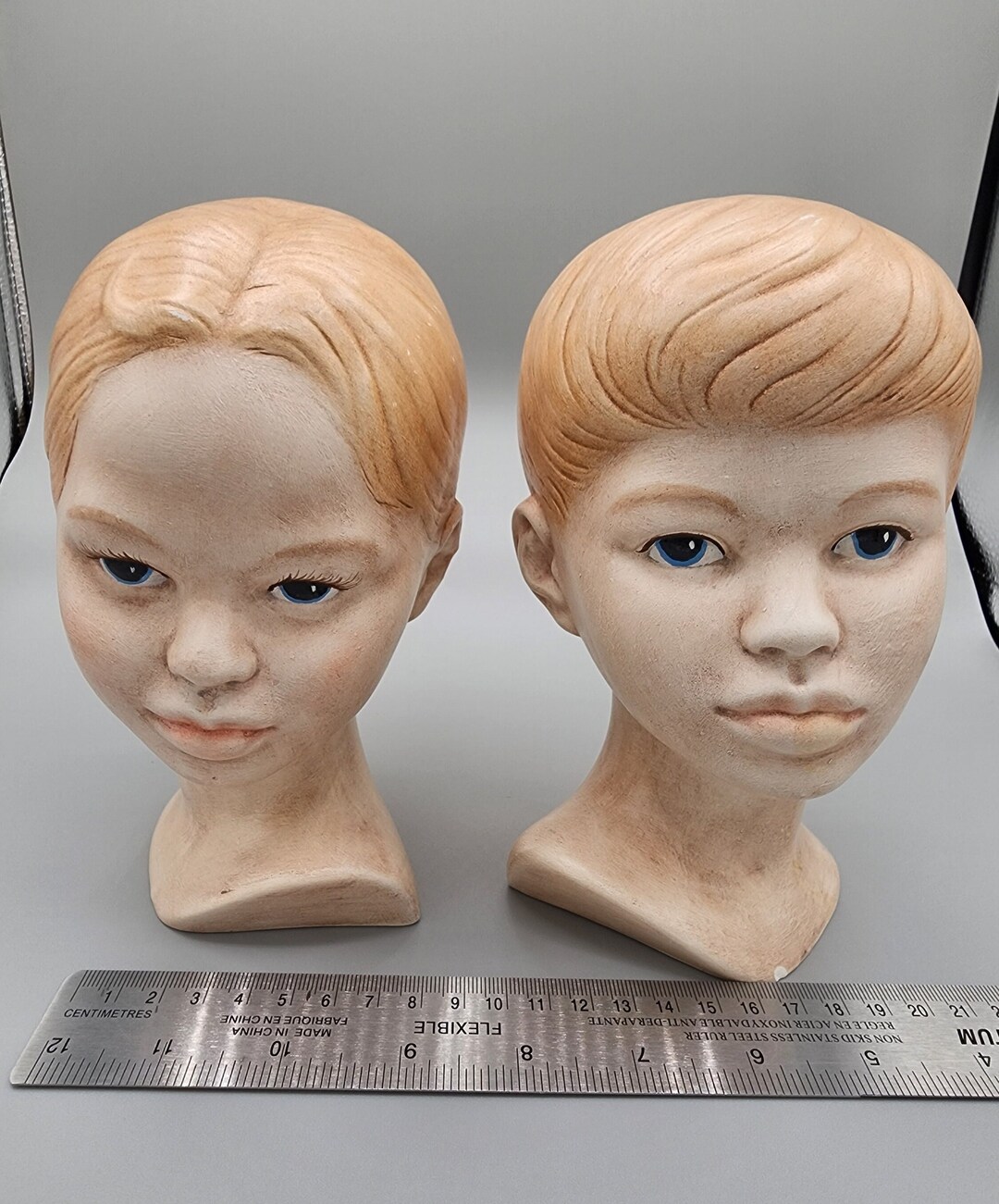 2 Vintage Heads Bust Pair 1960s Ceramics Holland Molds Etsy