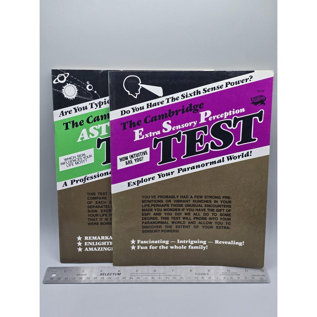 The Cambridge ESP & Astrology Tests Booklets Set of 2 NOS - Etsy Canada