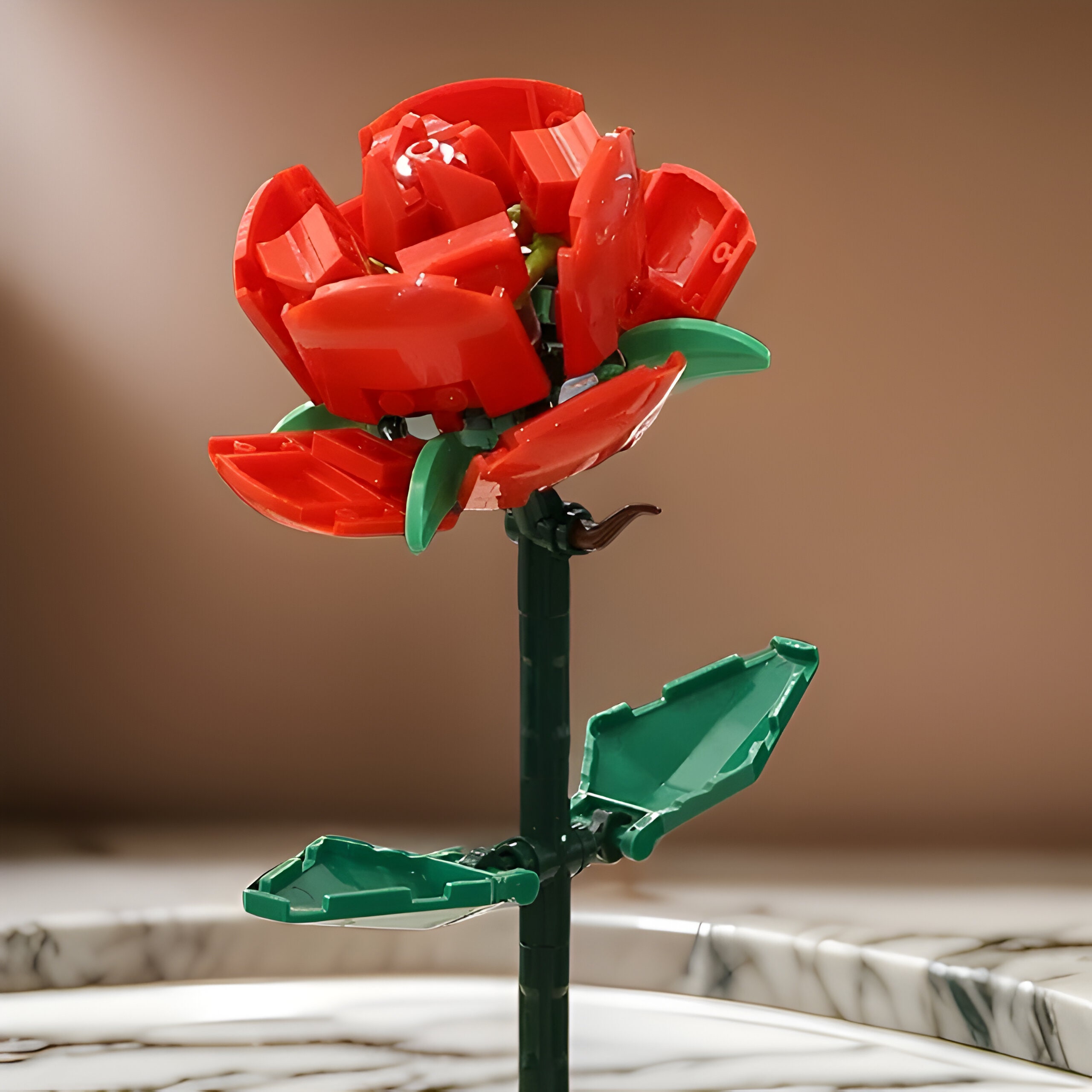 Rose Building Blocks, DIY Plant Pot Bouquet, Montessori Assembled ...