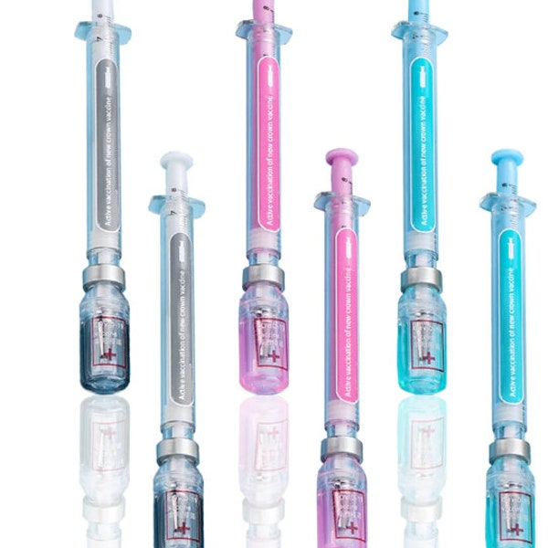 Cute Syringe Shape Gel Pen 0.5 MM for Nurses, Doctors, Pretend