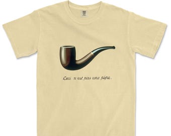 Magritte This Is Not A Pipe Garment-Dyed T-shirt