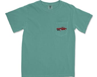 1957 Chevy Corvette Garment-Dyed Pocket T-Shirt
