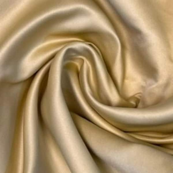 Satin Fabric Bridal Fabric Gold Fabric Dress Fabric First Quality Soft Textured