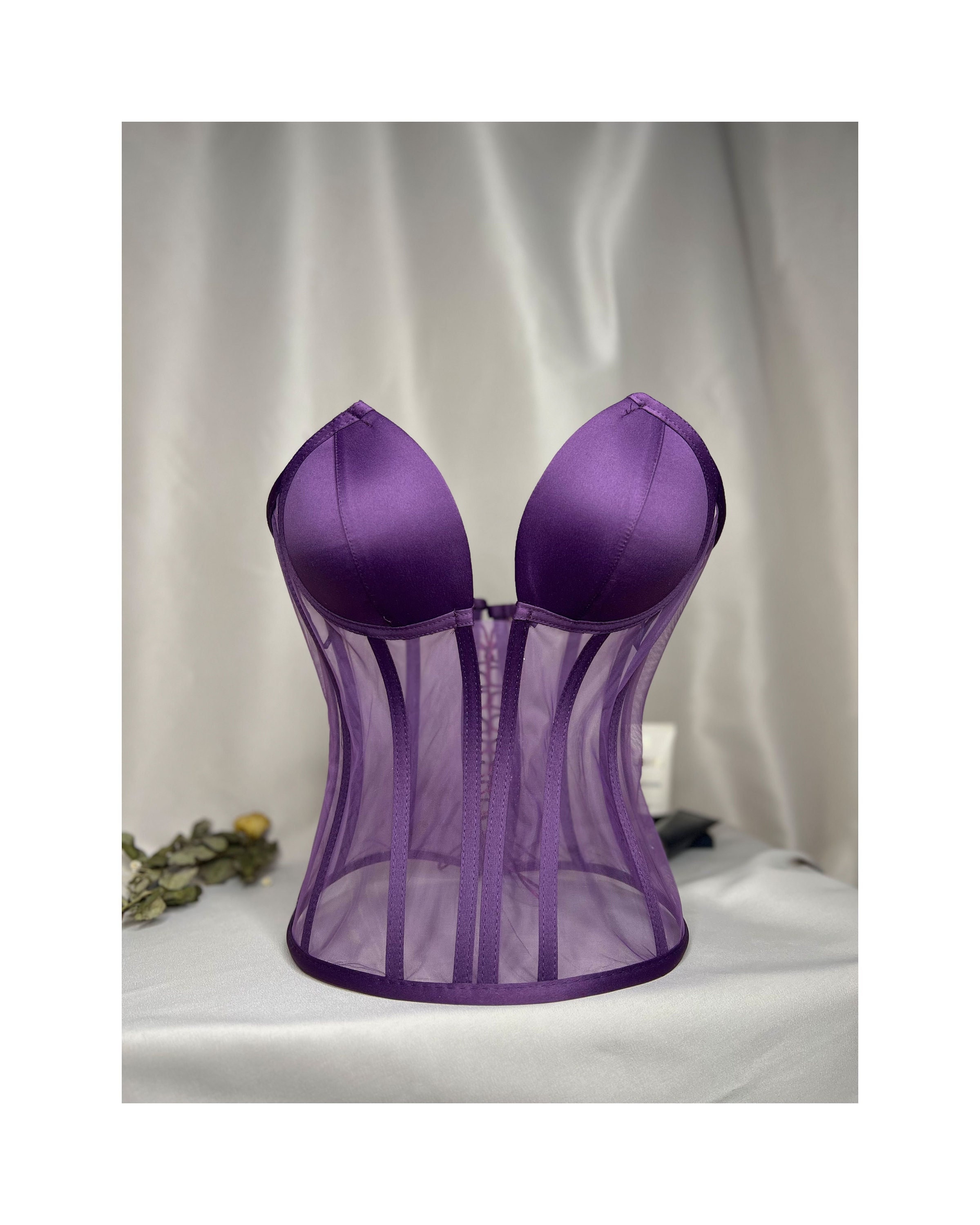 ◆as if calie◆ VINTAGE CHECKERED BRA TOP PURPLE CA25BSL002P 1890 - Champion Shape Too! Maximum Control Underwire Sports Bra