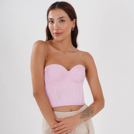 hot pink bustier top