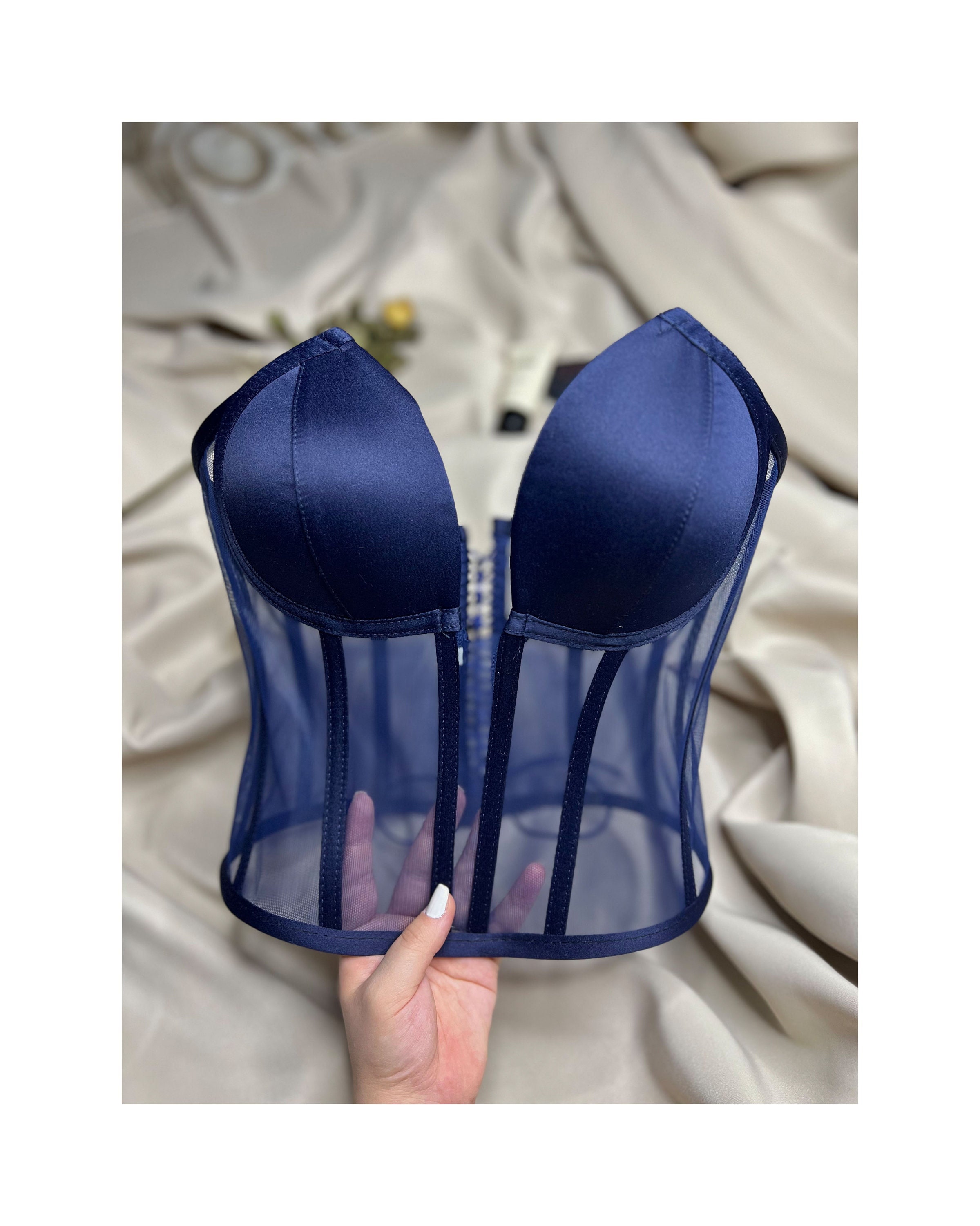 Strapless Royal Blue Corset Bustier/ Retro-style Bustier Top/ Electric Blue  Strapless Bustier Corset/ Stylized Corset for Luxury Guests -  Canada