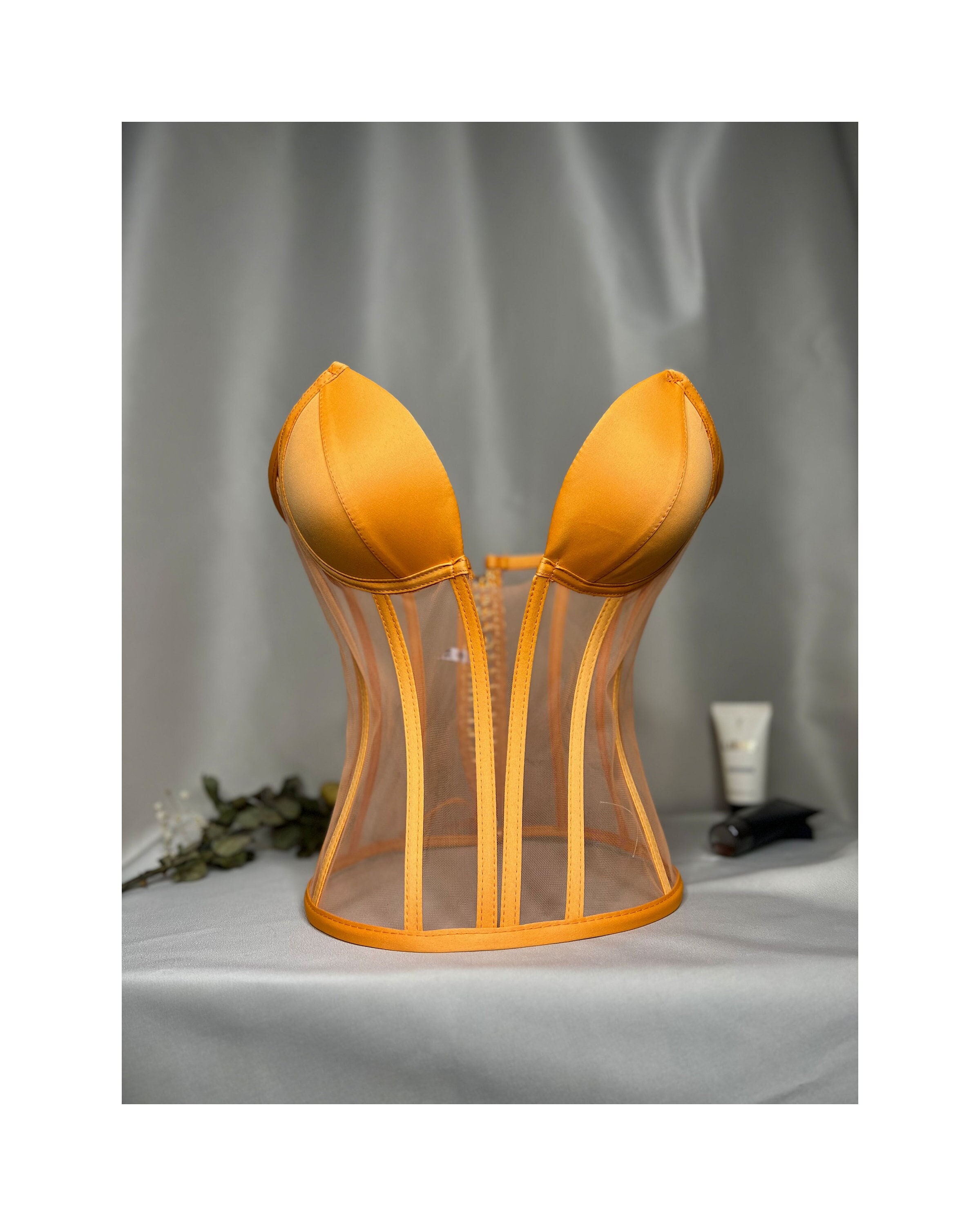 Solid Color Satin Bustier Corset Sky Blue, Orange, Yellow, Beige Gold  Perfect For Painting, Beadwork, Burlesque, Costume Making