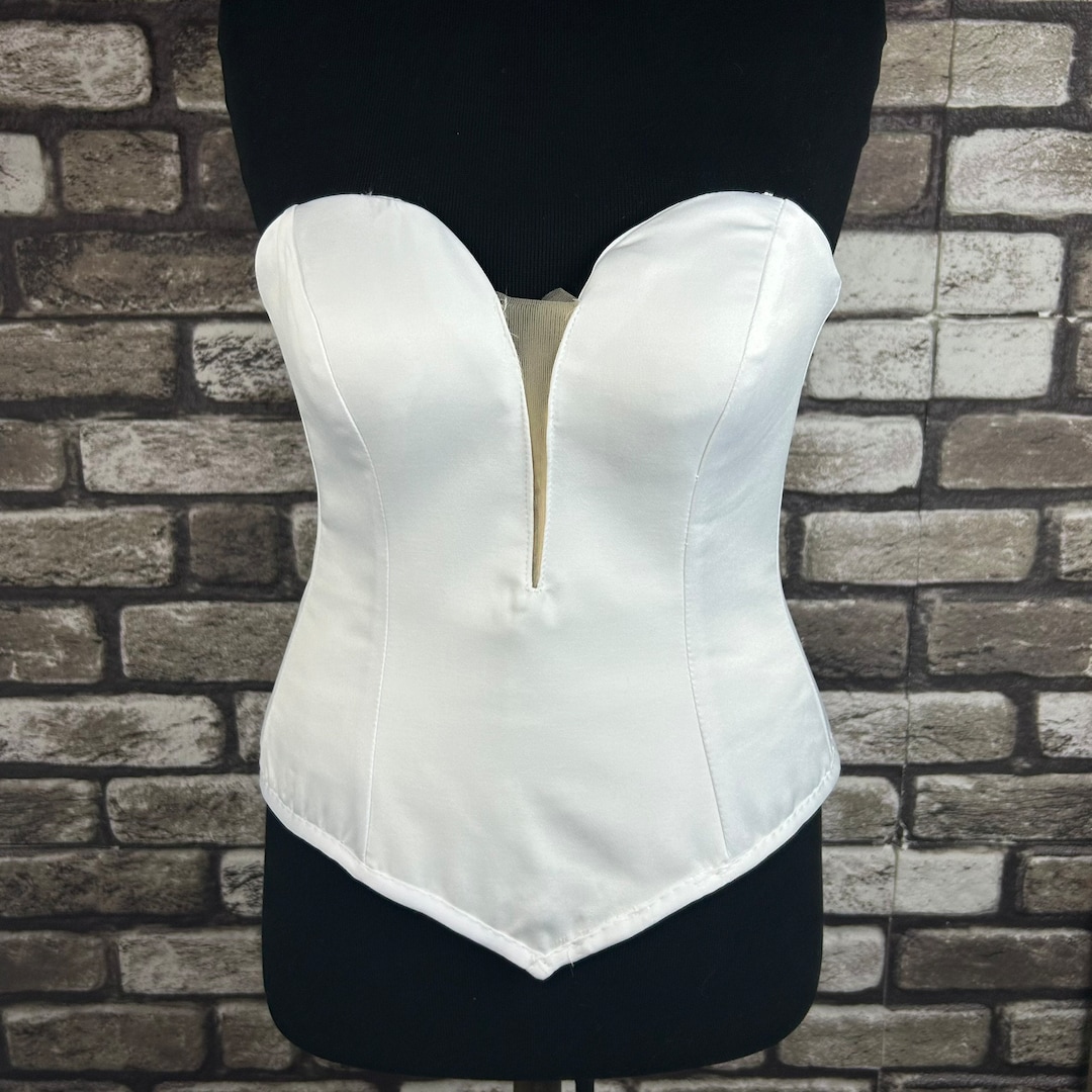 Handmade White Bridal Corset: Wedding Bustier Top - Etsy
