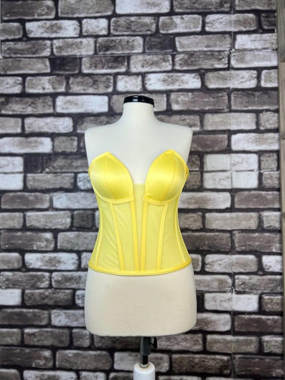 yellow corset top