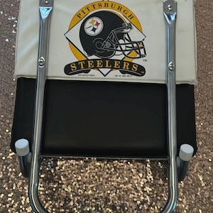 Vintage 1990s KR Industries Pittsburgh Steelers Folding Travel Stadium Seat