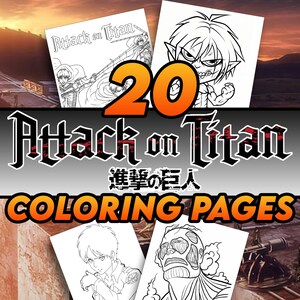 Attack On Titan Coloring Book : Anime Coloring Book shingeki no