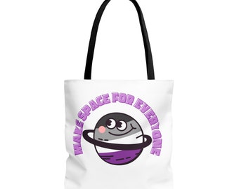 Asexual Planet, Ace, LGBTQIA Tote Bag (AOP)