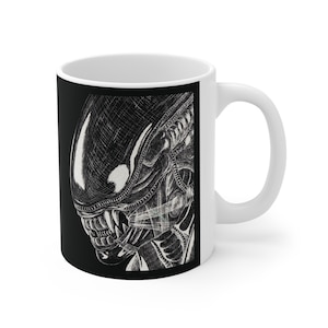 Tazza in ceramica con xenomorfo alieno 11 once