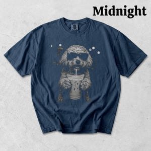 Cockapoo Iced Coffee Shirt, Doodle Dog Mom Comfort Colors Tee image 11