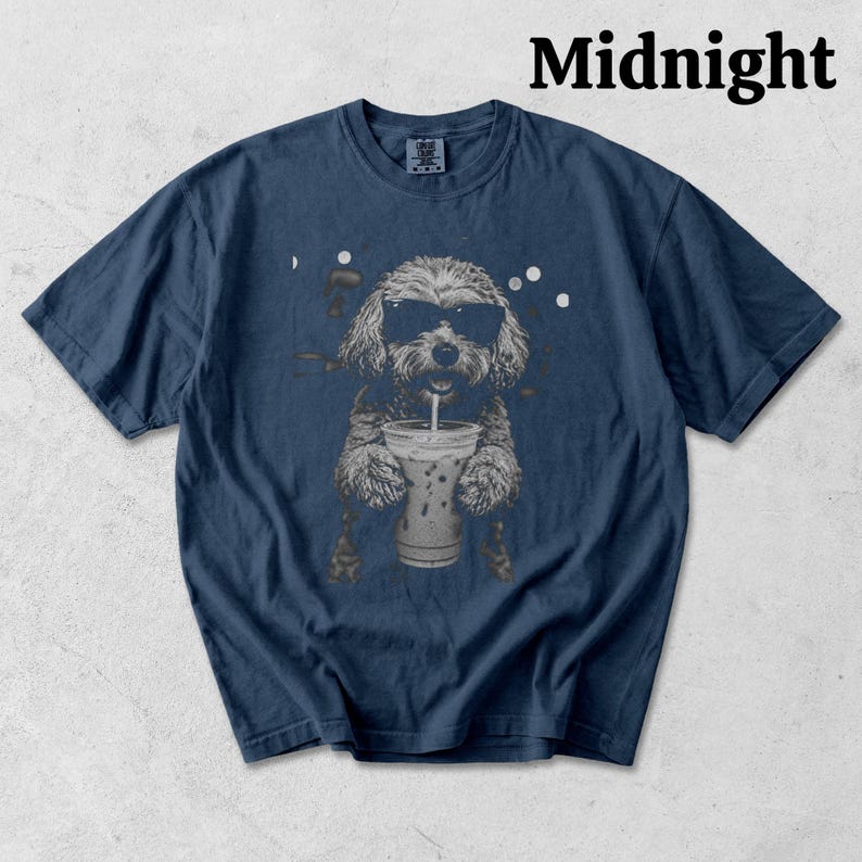 Cockapoo Iced Coffee Shirt, Doodle Dog Mom Comfort Colors Tee image 11