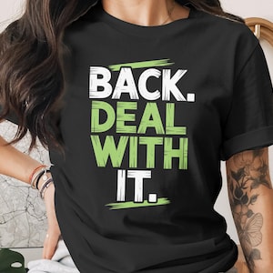 Funny Sarcastic Back Deal With It PNG: Quirky T-Shirt Design (Digital Download)