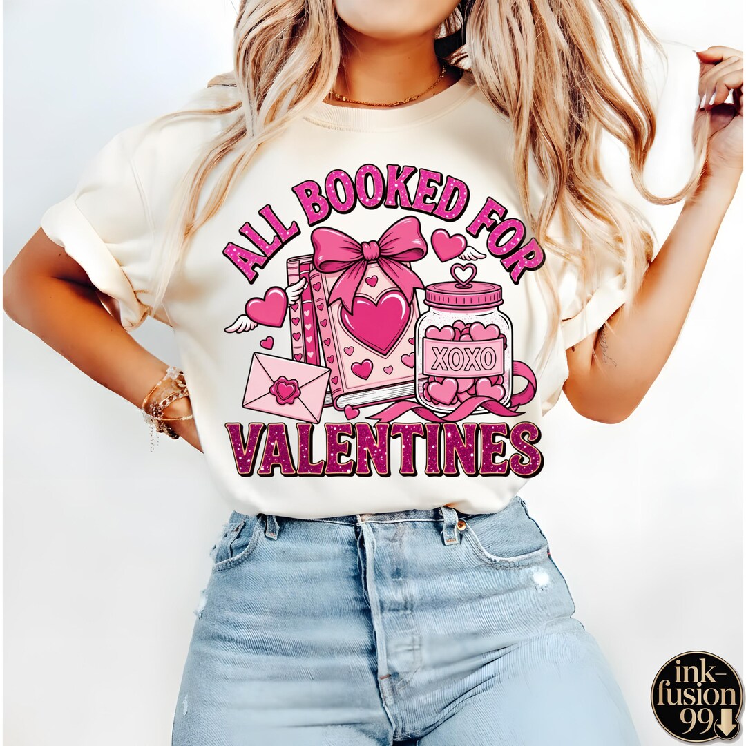 Book Lover Valentine PNG, Pink Graphic (digital Download) - Etsy