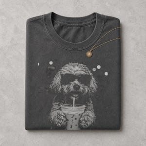 Cockapoo Iced Coffee Shirt, Doodle Dog Mom Comfort Colors Tee image 6