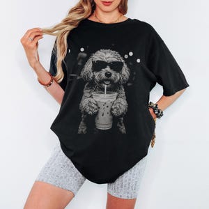 Cockapoo Iced Coffee Shirt, Doodle Dog Mom Comfort Colors Tee image 12