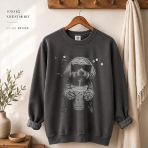 Cockapoo Iced Coffee Shirt, Doodle Dog Mom Comfort Colors Tee image 4