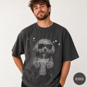 Cockapoo Iced Coffee Shirt, Doodle Dog Mom Comfort Colors Tee image 14