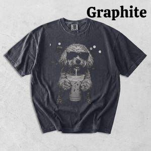 Cockapoo Iced Coffee Shirt, Doodle Dog Mom Comfort Colors Tee image 10