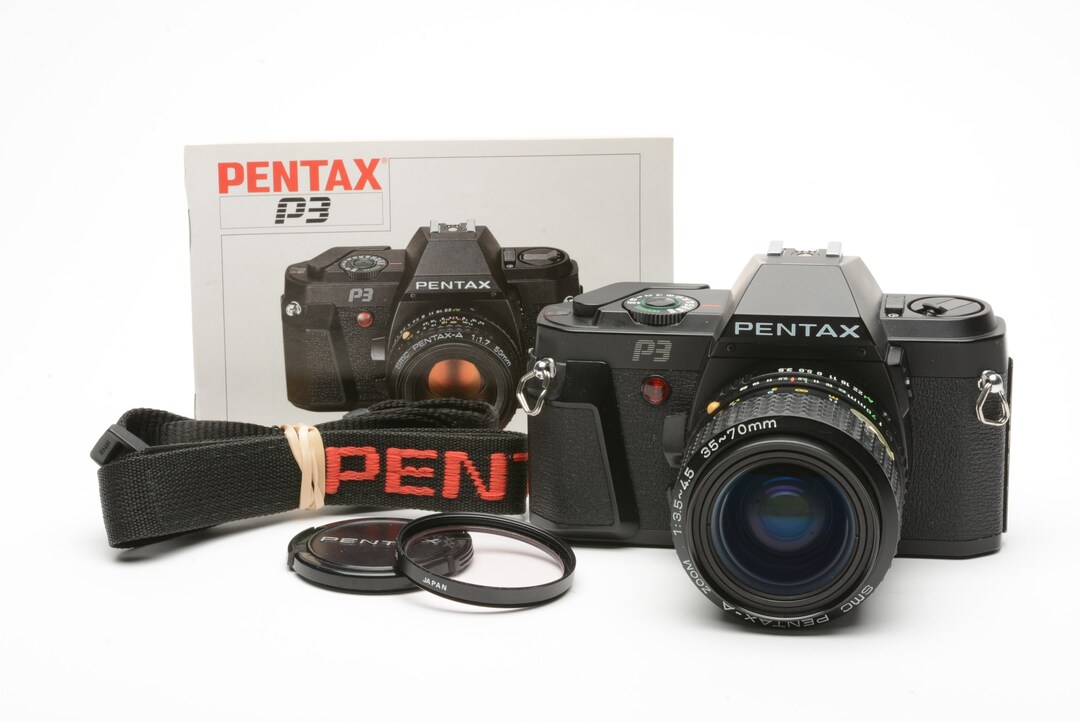Pentax P3 35mm SLR Camera W/smc 3570mm F3.54.5 Zoom Lens Etsy