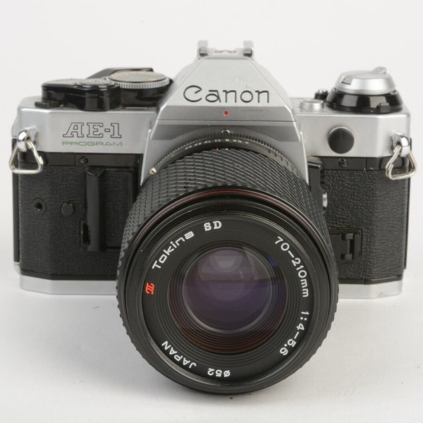 Canon AE-1 Program 35mm SLR w/70-210mm zoom FD, new seals