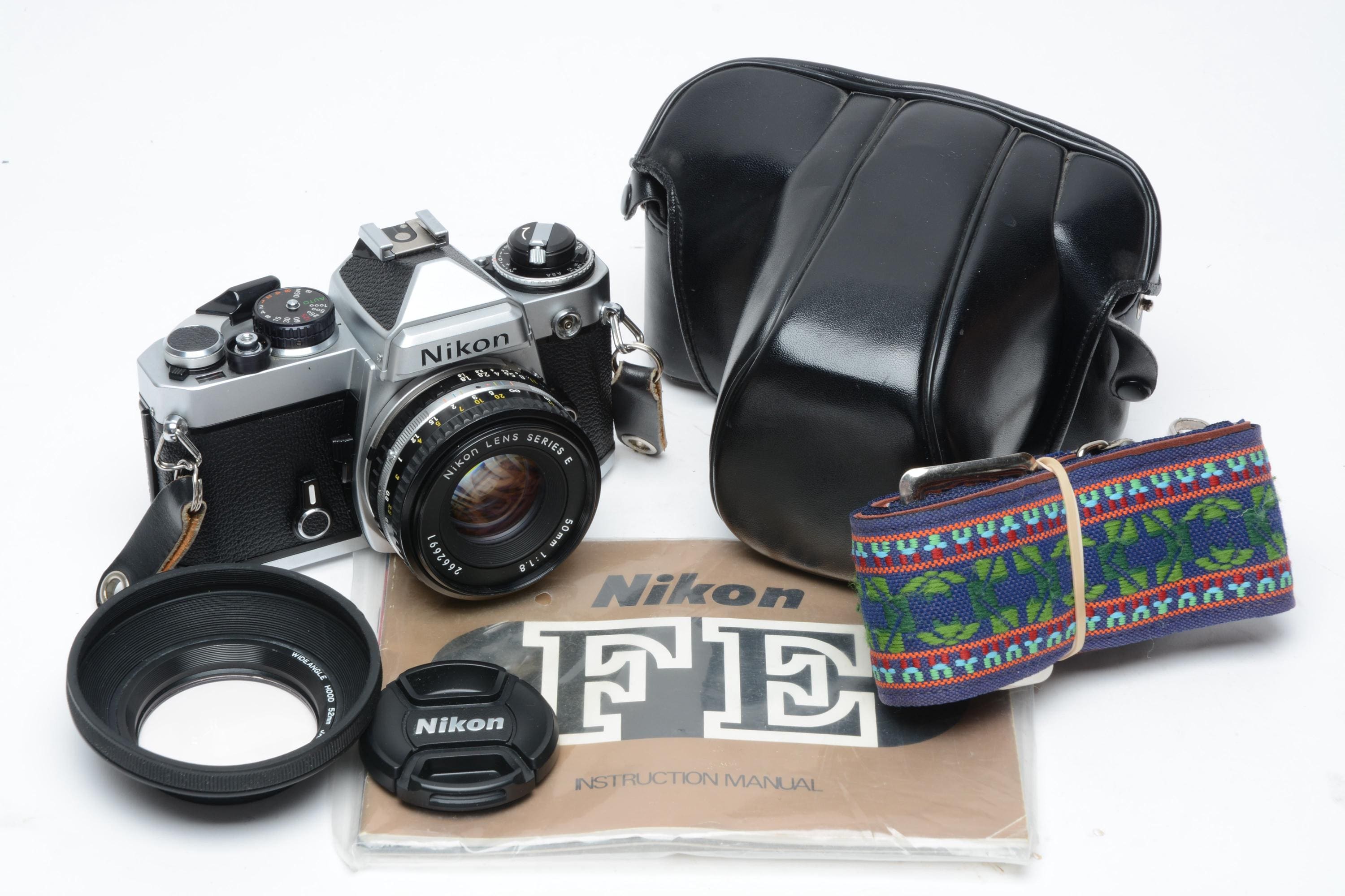 Nikon FE2 説明書、レザーケース、ストラップセット Nikon FE2 説明書、レザーケース、ストラップセット Nikon FE2 説明書