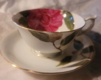 Rosetti Tea Cup and Saucer Hand Painted in Japan 1900