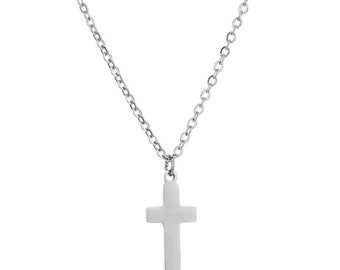 Silver Plated 'Jesus Cross' Pendant Necklace